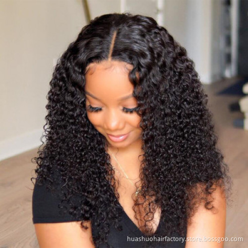 16 18 22 24 26 Inch Wig For Black Women Glueless V part Jerry Curl Wig Human Hair Peruvian U part Raw Hair Vendors